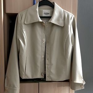 Boxy Faux Leather Jacket